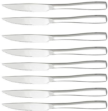 Lesbye Stainless Steel Steak Knife, Set of 12 Kitchen Serrated Knives