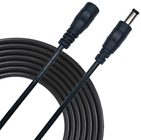 Liwinting 3m/9.84Feet DC Verlängerungskabel 5.5 mm x 2.5 mm DC Anschlusskabel DC/Gleichstrom Verbinderkabel DC Verteiler Männlich zu Weiblich Verbinder für Netzteil, Schwarz