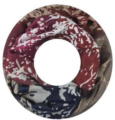 Majea Damen Loop Schal Schlauchschal Halstuch (880022) (rot 22)