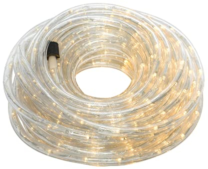 Lichtschlauch LED, Koppelbar, Aussen oder Innen, 10 m, 200 Lichter - warmweisse Dioden, Energieklasse A, mit Timer & Dimmer - 10 m