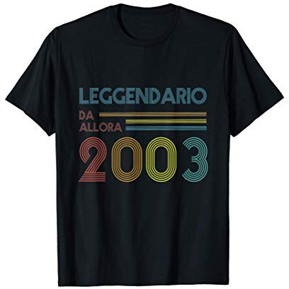 18esimo Compleanno Leggendario Dal 2003 Vintage Vestito Maglietta