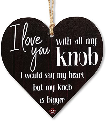 CARISPIBET I love you with all my knob |home decorative sign bedroom decoration house hanging ornament 5 x 5