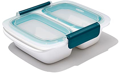 OXO Good Grips-Prep & Go-Behälter mit Unterteilung und einem Fassungsvermögen von 473 ml, White