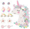 Pinkgarden Clip On Ohrringe für Kleine Mädchen, Einhorn Ohrringe für Kinder, 5 Paare Dress up Ohrringe, Bestes Geschenk