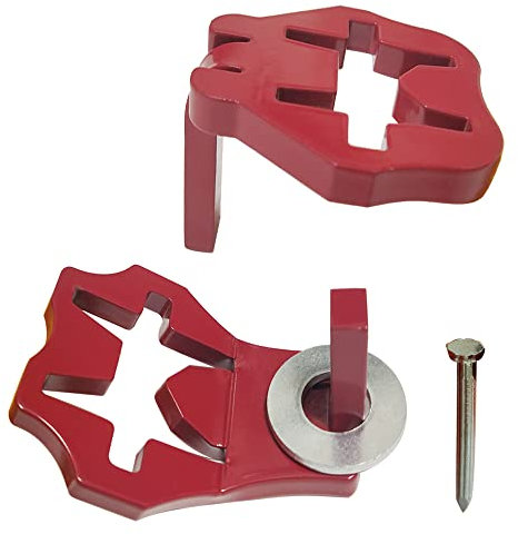 Goupilles de charnière en T - Accrochez une barrière de n'importe quelle ferme ou jardin à un poteau en T en métal, rouge