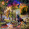 Yingxin34 Puzzle 1500 Teile Pferd und Bach，1500 Stück Spiel Puzzles für Erwachsene Kinder, Geschicklichkeitsspiel für die Ganze Familie, Bunte-35x23 Zoll (87 x 57cm)