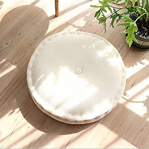 NeuWee Coussins de Chaises, Chaise Galette de Chaise pour Maison Bureau Jardin pour la décoration de la Cuisine et du Salon 40cm (Blanc)