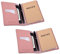 Wisdompro Tagebucheinband, PU-Leder, Notizbucheinband für Notizen, oder andere 8,9 x 14 cm, Pink, 2 Stück