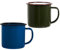 TOPBATHY Tasses Metal Retro 2Pcs Tasse de Camping en émail Tasses en Colorées Tasse de Camping Poignée Petites Tasses Look Classique Tasse à Tasse Tasses à pour Un Usage/Mug Vintage