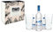 Grey Goose Geschenkset - Vodka 0,7L (40% Vol) + 2x Mini je 5cl (40% Vol) + 2x Longdrinkglas mit Grey Goose Logo und 4cl Eichung- [Enthält Sulfite]