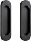 MOROBOR Lot de 2 poignées de porte coulissantes ovales auto-adhésives en alliage d'aluminium sans perforation pour porte coulissante de grange, fenêtres, armoires (noir mat, 100 mm)