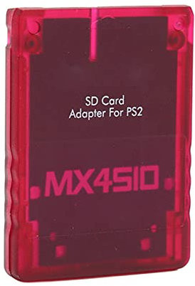 MX4SIO SIO2SD Memory, Hand Made Stable TF Card Adapter Memory Card Replacement Reader for Transparent White (Transparent Red)