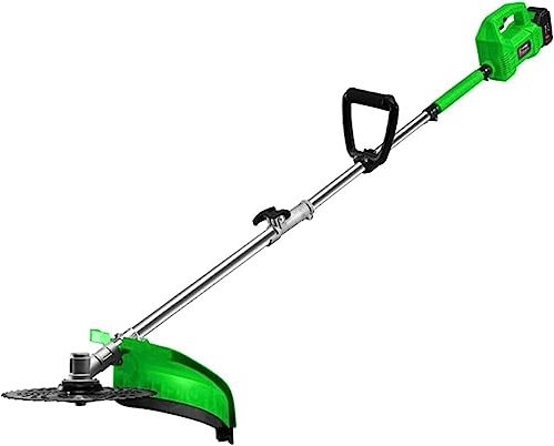 Tagliaerba a batteria Tosaerba elettrico portatile da esterno Piccolo diserbatore ricaricabile da giardino, tosaerba agricolo multifunzionale (Color : Green, Size : Battery*2)