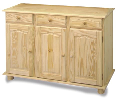 Aparador, Pino Macizo. Serie Canet. Medidas 86x42 cm, (AltoxFondo) (130 de Ancho, Sin barnizar)