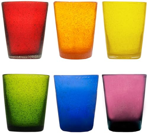 Memento Set 6 bicchieri acqua in pasta di vetro 300cc (Peace)