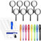 YANGUN 24stk Detektive Lupe Kinder Set, 8 Stück Lupen Spielzeug und 8 Stück Detektivausweis Ausweise mit Clip, 8 Stück Geheimstift mit UV Licht Kinder, Detektive Lupe Set für Kindergeburtstag