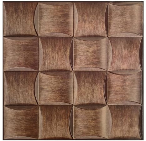 I K H E MALARKA 50 Stück - 4,5m², 3D Tapeten Paneele EPE - Schaum PVC SELBSTKLEBEND Wandpaneele Steinoptik Wasserdicht Wandverkleidung Steintapete Aufkleber 30x30cm (Braun JM-WP536)