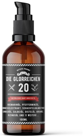 G-20 - Aceite para barba (100 ml, aceite de romero, menta, aceite de ortiga, aceite de cola de caballo, aceite de salvia, laurel, aceite de ricino, argán, jojoba, vitamina E y más suero original para