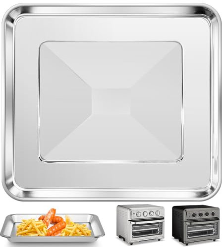 Air Fryer Tray Replacement for Cuisinart TOA-60 TOA-65 TOA-70 Toaster Air Fryer Convection Oven, 12.2*11'' Non-stick Mesh Air Fryer Stainless Steel Basket Wire Rack Accessories Parts, Dishwasher Safe