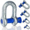 Schäkel gerade 0,5t - 12t | Schäkel Set Stahl galvanisch verzinkt | 2, 4, 10 Stück | Version Schäkel 0,75t 2 Stück
