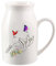 Wamantic Personalisierte Vase Muttertag - Benutzerdefinierte 1-8 Namen Keramik Vase Personalisierte Namen & Text Getrocknete Schmetterlings Vase für Home Decor Geschenke für Oma Mama(2-Namen)