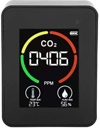 Moniteur de Co2, Détecteur de Co2 Domestique, Moniteur de qualité de l'air avec Capteur TVOC pour Les Espaces Intérieurs