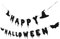 Abaodam 1 Satz Halloween Papier Ziehen Blumen Halloween-dekoration Drinnen Halloween-dekorationen Im Freien Partydekoration Hausanhänger Hängende Fahne Party-banner Black