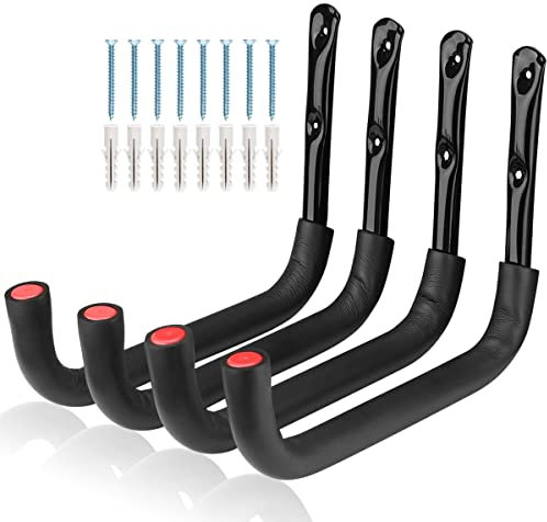 Moundnaik 32,5 cm robuster großer Werkzeugaufhänger, 4 Stück wandmontierte Garagen-Aufbewahrungshaken, Organizer-Rack für den Innen- und Außenbereich Tragfähigkeit 25 kg (23,5 cm x 32,5 cm)