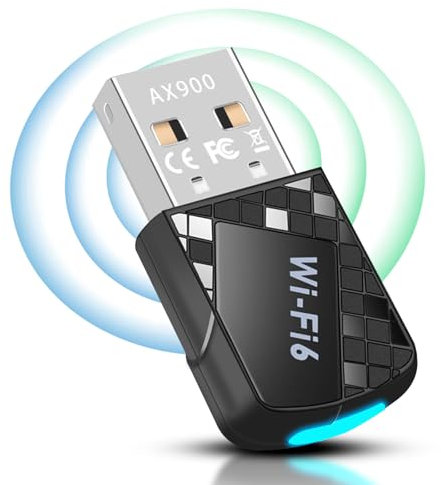 Bluetooth Adapter WLAN USB 2.0-Adapter AX900Mbs,Bluetooth 5.4 WLAN Stick WiFi6 für PC,Dual Band Internet Stick (5,8Ghz/2,4Ghz), Plug and Play für PC/Desktop/Laptop Win10/11