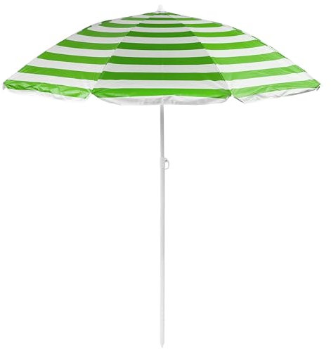 Crystals Portable Tilting Parasol, 1.7m Blue UV Canopy Beach & Garden Umbrella, Adjustable Tilt, Lightweight, Durable & Stylish