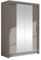 Mirjan24 Kleiderschrank Miami II, Modernes Schiebetürenschrank mit Kleiderstange und Einlegeböden für Kleidung, Garderobenschrank (Cashmere)