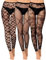 Makoto Nobu 3 Paires Collants sans Pieds en Résille, Collant Femme Fantaisie, Taille Haute en Résille Leggings pour Femme, Noir, Cosplay Halloween