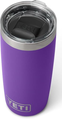 YETI Rambler 10 oz (295 ml) Tumbler with Removable Magslider Lid, Stainless Steel Vacuum Insulated Coffee Cup, Pace Purple