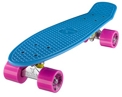 Ridge Skateboard Mini Cruiser, blau-rosa, 22 Zoll, R22
