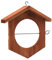 GARDIGO® Meisenknödelhalter aus Holz | Vogelfutterspender zum Aufhängen mit Stab aus Metall | Für Apfel und Meisenfutter Knödel | Meisenknödelhalter mit Dach für Balkon und Garten | Bird Feeder