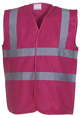 Yoko Unisex-Warnweste Gr. Small, himbeere