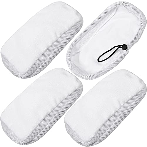 Spares2go Hard Floor Cleaning Cloth Pads for Morphy Richards 720022 12 in 1 Steam Cleaner Mop (Pack of 4)