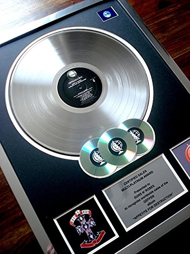GUNS N' ROSES APPETITE FOR DESTRUCTION MULTI PLATINUM DISC RECORD AWARD ALBUM LP