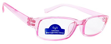 MFAZ Morefaz Ltd Slim Damen Herren Lesebrille +0.50 +0.75 +1.0 +1.5 +2.0 +2.5 Blue Light Filter Brille Blendschutz, Kratzfestes Objektiv Computer TV Anti Glare (0.5, Pink)