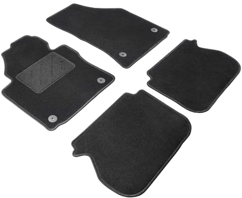 Walser Comfort Auto Teppiche für VW Caddy III 2004-2015, Caddy IV mit 2 Schiebetüren, Caddy Maxi Life vorne und 1. Sitzreihe, 100% passgenaue Auto Fußmatten Made in Europe, Autoteppich Auto