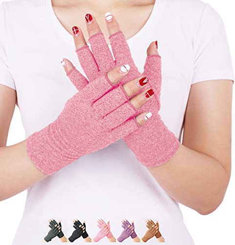 DISUPPO Arthritische Kompressionshandschuhe, Fingerlose Handschuhe zur Linderung von Schmerzen und Ermüdung der Hände und zur Förderung der Heilung, Arthrose, geeignet für Männer und Frauen