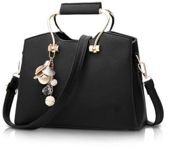 NICOLE&DORIS Damen Handtaschen Schultertasche mit Tragegriff Umhängetasche für Damen Ledertasche mit langem Riemen