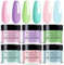 Honey Joy 6 BOX/SET Purity Warm Colors for Summer Daily Makeup Dipping Powder Starter Kit Nails Colors No Need Lamp Cure,Like Gel Polish Effect,Even & Smooth Finishing (DP-J-6pcs-10g/box) …