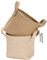 Sea Team Aufbewahrungskörbe Organizer Box Bins aus Jute und Baumwollleinen Faltbar mit Griff Dekorativ für Toilettenartikel Schreibwaren Kleinigkeiten Spielzeug Jewerly Farbe Beige 14 * 17 * 16CM 2PCS