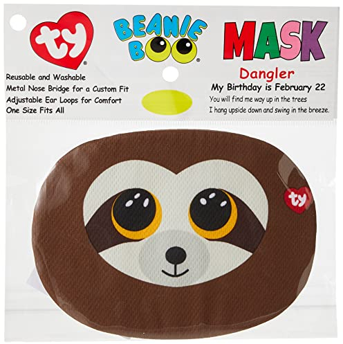 TY UK LTD 95706 UK LTD Dangler Faultier Beanie Boo Gesichtsmaske