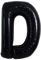 40 Zoll große schwarze D Buchstabe Ballons Jumbo Helium Ballons, Folie Mylar Big Alphabet Ballons für Geburtstagsfeier Jubiläum Valentinstag Zubehör Dekorationen
