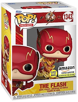 Funko Pop! Movies: The Flash Running - (Glow in The Dark) - Roter Blitz - DC Comics - Amazon-Exklusiv - Vinyl-Sammelfigur - Geschenkidee - Offizielle Handelswaren - Comic Books Fans