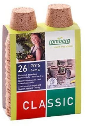Romberg 26 Anzuchttöpfe, rund, 6cm Ø