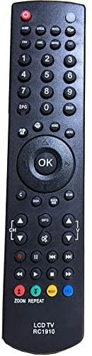 FYCJI New Replacement Toshiba Remote Model RC1910 RC-1910 Remote Control for Toshiba Smart LED LCD Plasma TV for 22DL504B 22L1333B 22L1337DB 24D1333B 24W1337DB P19LEDDVD12 P24LED12 LED22916