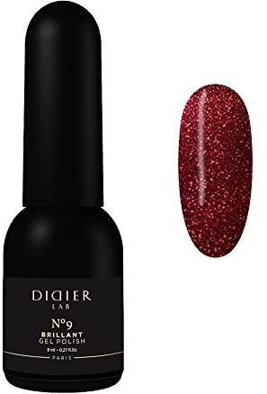Didier Lab - Premium UV Nagellack Brillant No.9 - Gel Nagellack - Farbgel für Gelnägel - Auftrag von 1 oder 2 Schichten Gel Nägel - Stark Pigmentiert UV Gel Nagellack - Gel Polish - Nagellack Rot